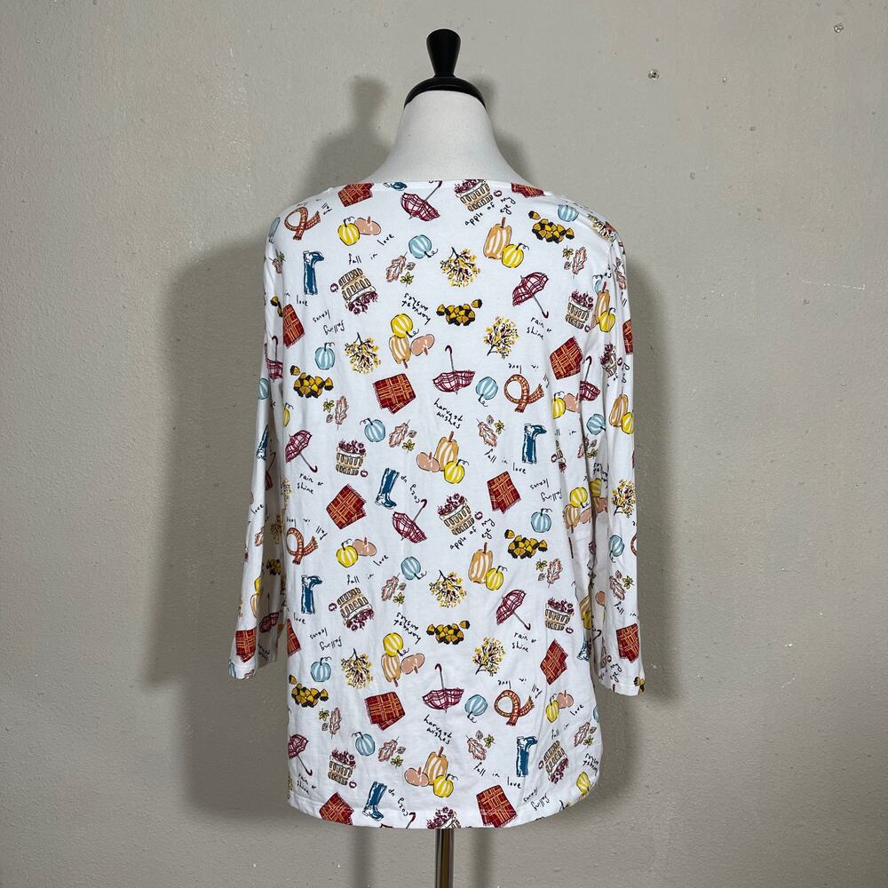 Talbots SZ 1X fall shirt - Picture 5 of 7